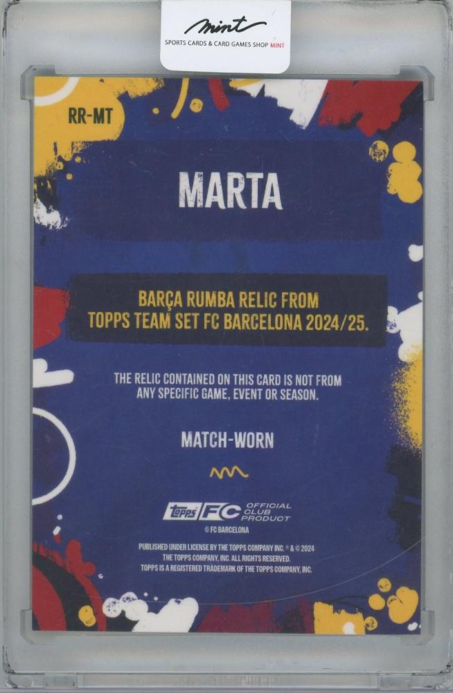 2024-25 TOPPS FC Barcelona Team Set Barca Rumba Relics Blue / MARTA TORREJON 052/250