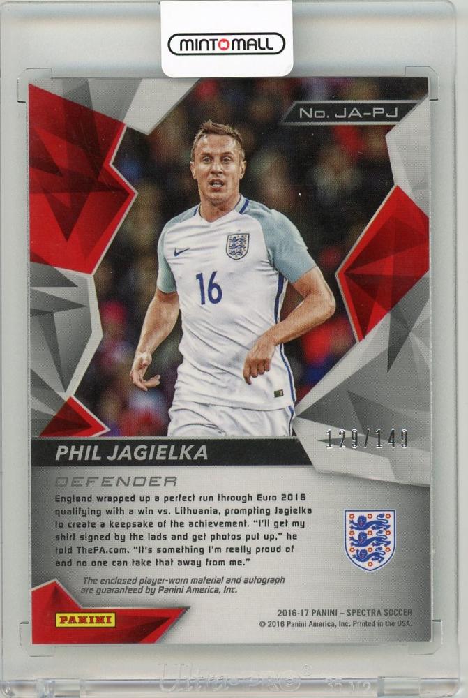 2016 Panini Spectra Phil Jagielka Jersey Autographs129/149 England