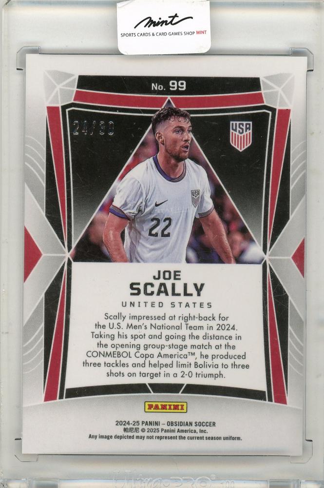 2024-25 Panini Obsidian Soccer Joe Scally 24/30