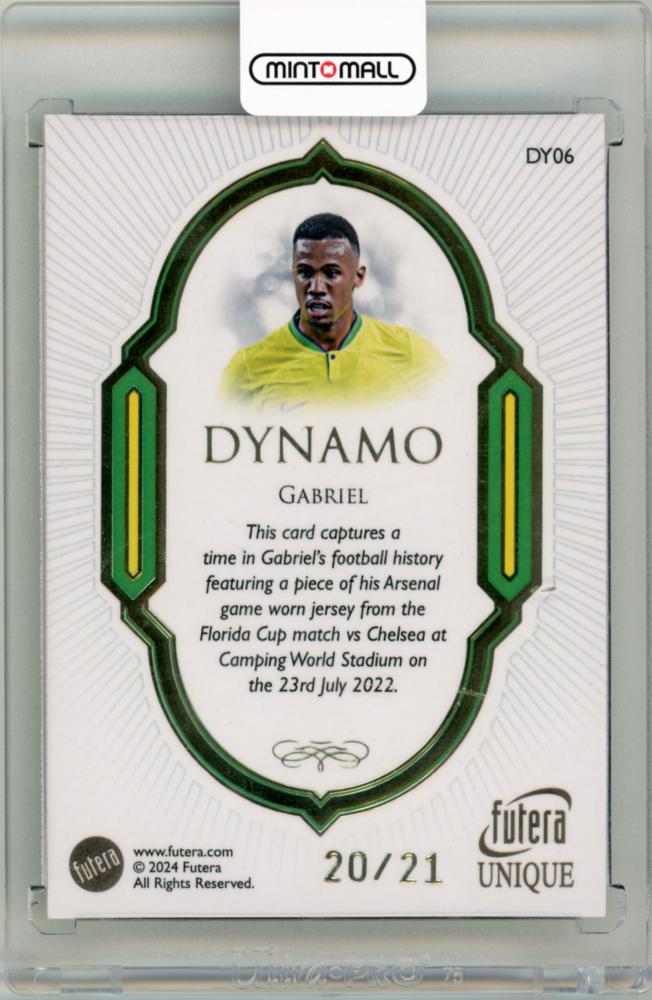 2024 Futera Unique World Football Gabriel Dynamo Jersey20/21 Brazil