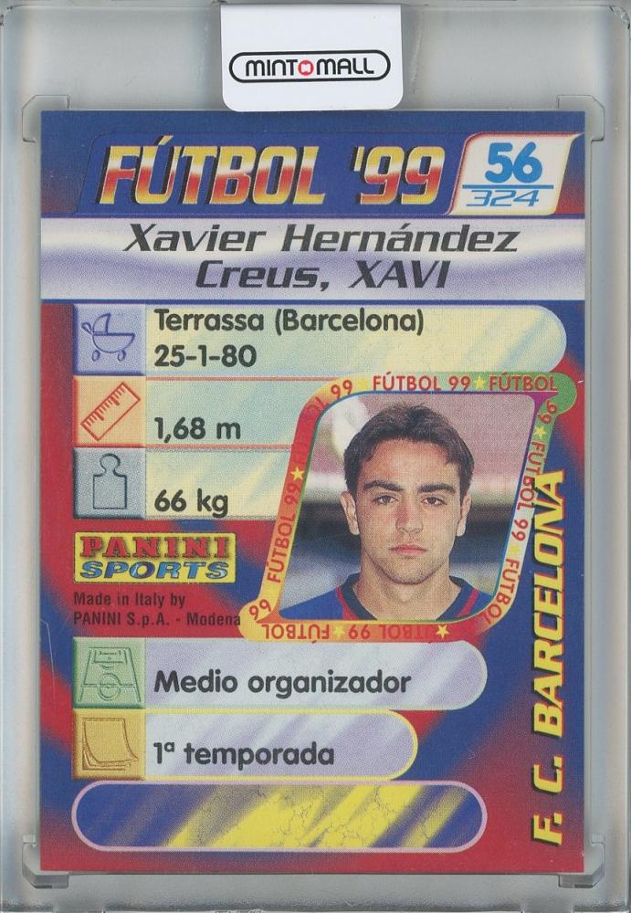 1998 Panini Futbol Xavi Hernandez RC Slightly Difficult FC Barcelona