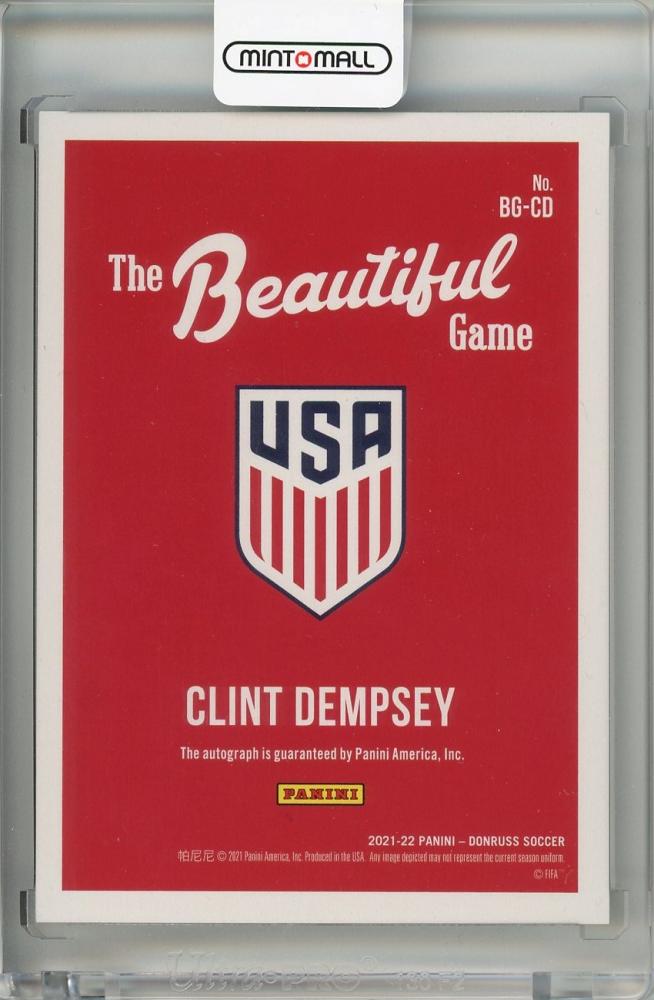 2021-22 PANINI Donruss Soccer trading card featuring Clint Dempsey autograph United States Road to Qatar