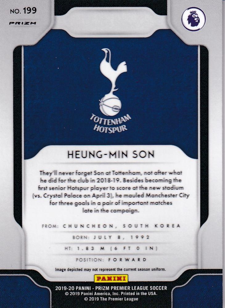 2019-20 Panini Prizm Premier League Tottenham Hotspur Heung-Min Son Base Breakaway Prizm parallel card