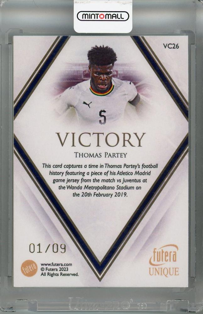 2023-24 Futera Unique World Football Ghana Thomas Partey Victory Relics(1st Number!) 01/09