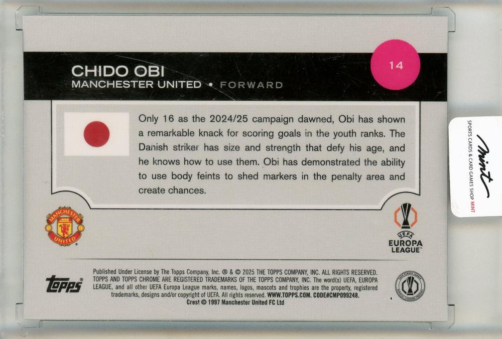 2025 Topps Chrome Chido Obi RC 07/99