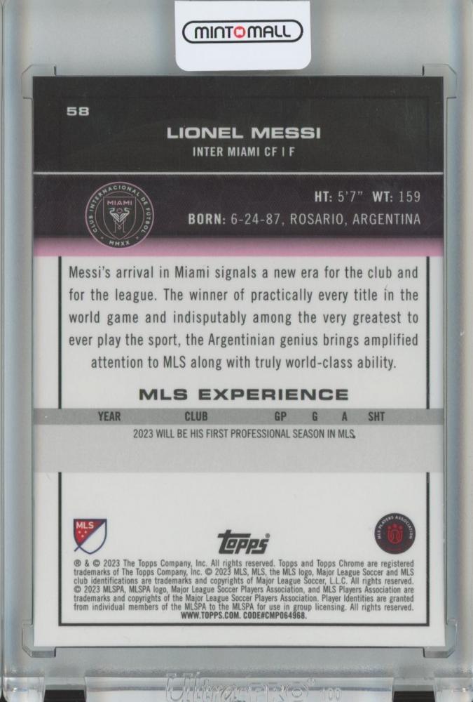 2023 Topps MLS Major League Soccer Lionel Messi Base Image Variations #58