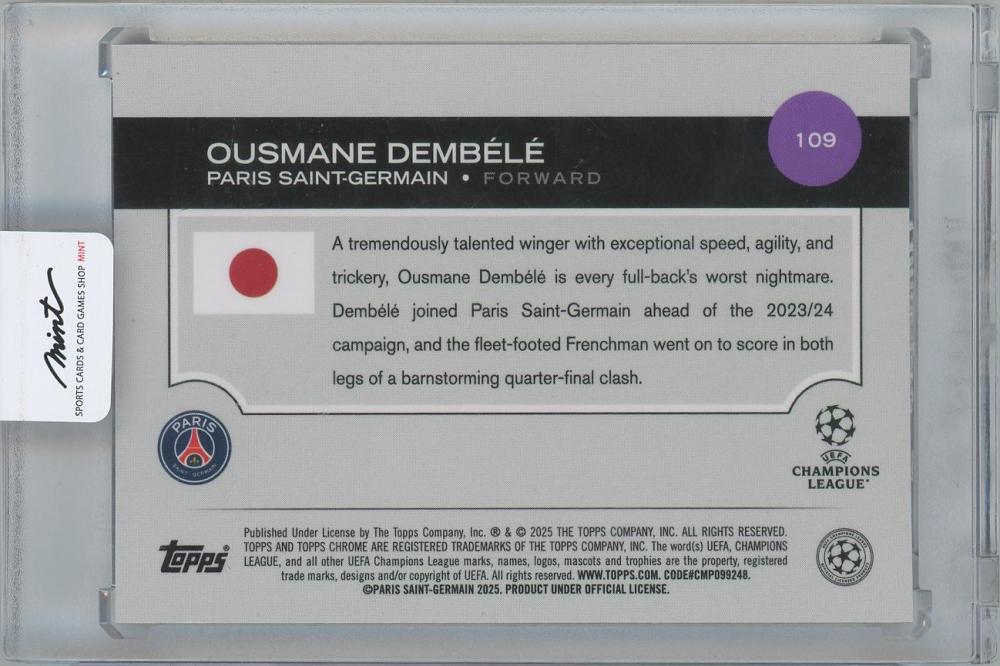 2024-25 TOPPS UEFA Japan Edition Soccer Gold Mojo Refractor #109 / OUSMANE DEMBELE(Paris Saint-Germain) 37/50