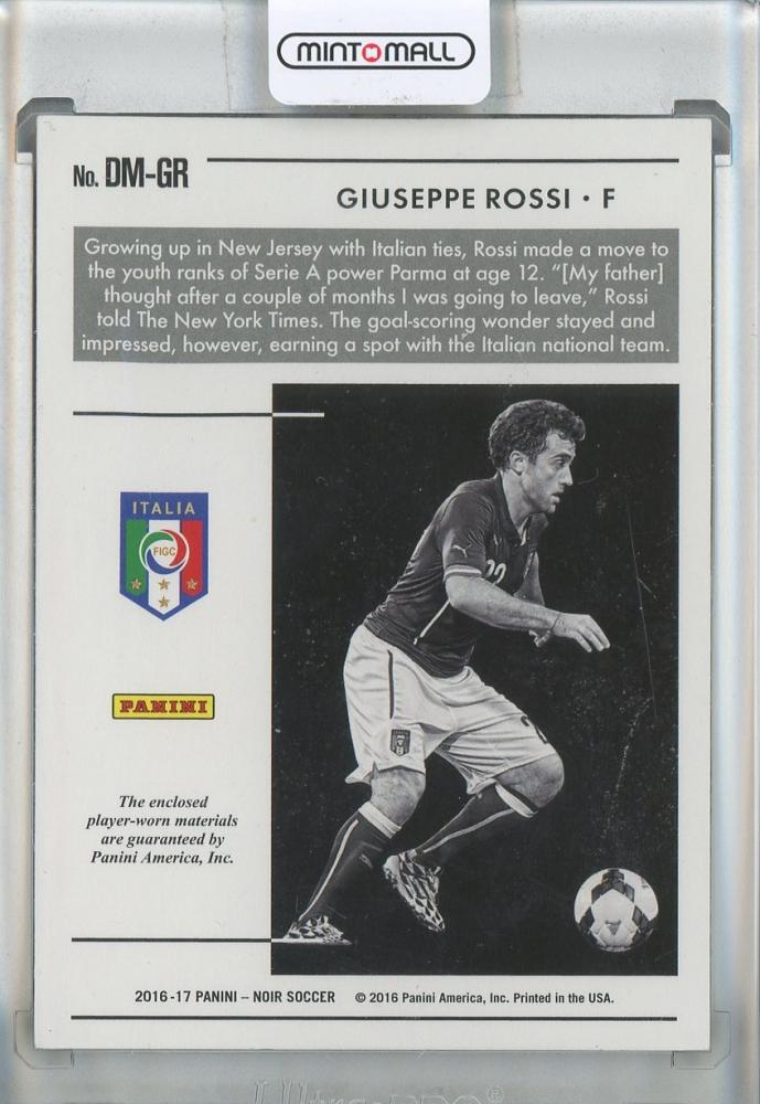 2016-17 Panini Noir Giuseppe Rossi Dual Memorabilia #916/75
