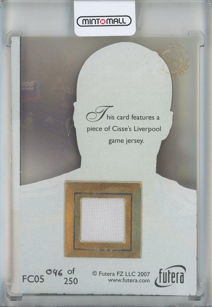 2007 Futera Djibril Cissé Jersey 046/250 Liverpool FC