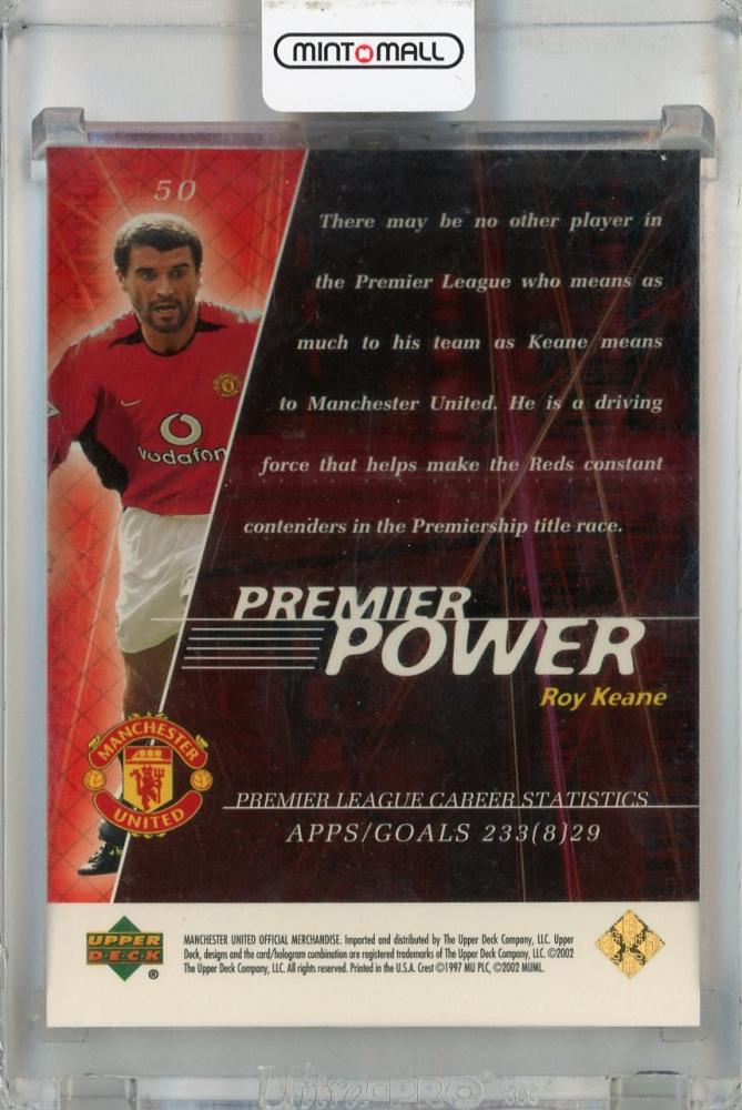 2002 Upper Deck Roy Keane Manchester United Red #50099/500 Manchester United