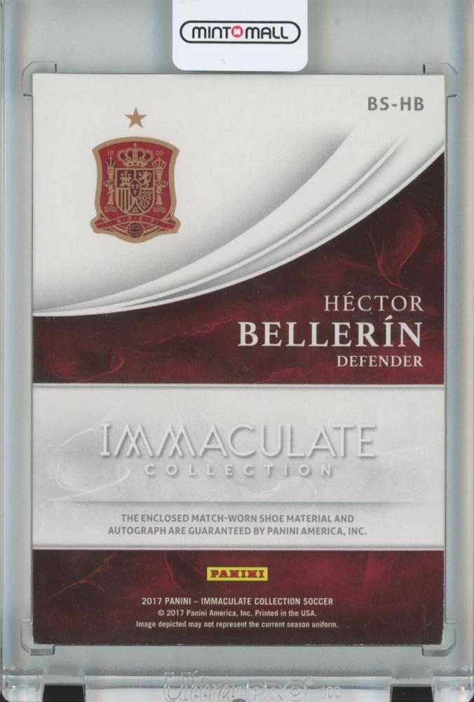 2017 Panini Immaculate Collection Soccer Hector Bellerin Boot Signatures 16/20