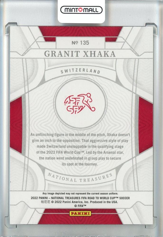 2022 Panini National Treasures Road to the World Cup Granit Xhaka #13552/99 Switzerland