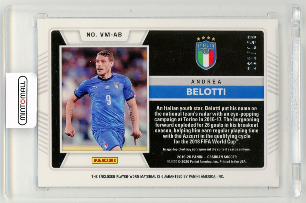2019-20 Panini Obsidian Andrea Belotti Volcanic Material Relics 31/149 Italy