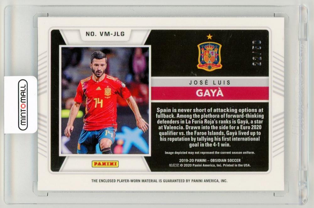 2019-20 Panini Obsidian Jose Luis Gaya Volcanic Material Relics Orange Electric Etch Parallels 22/50 Spain
