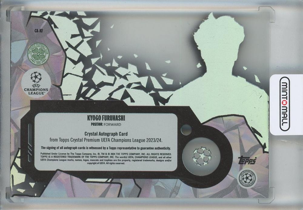 2023-24 Topps Crystal Premium UEFA Champions League Kyogo Furuhashi Crystal Autographs #CAKF Celtic FC