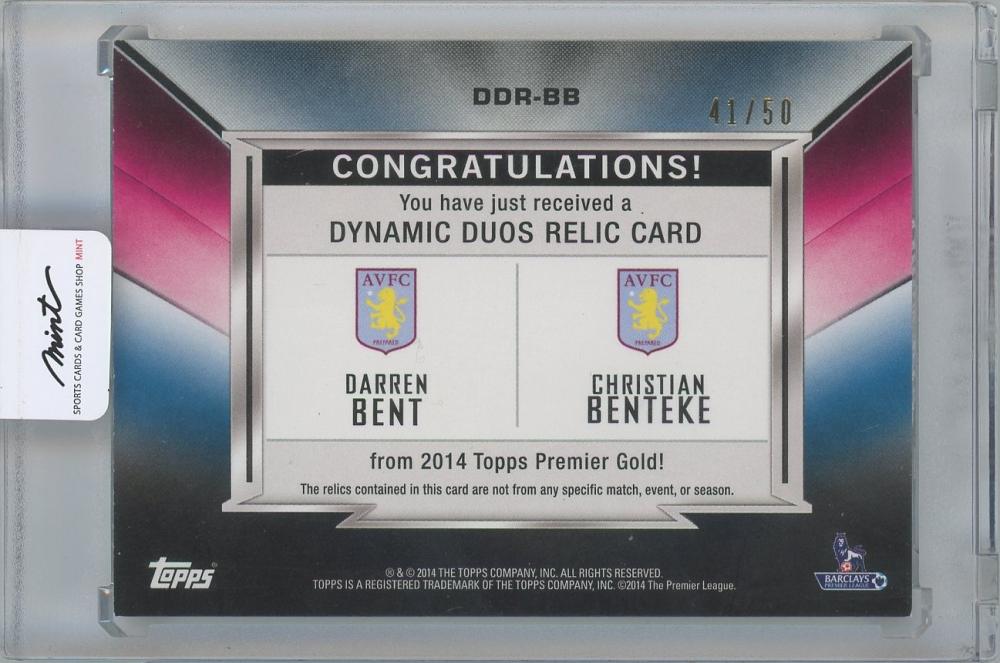 2014 TOPPS Premier Gold Dynamic Duos / DARREN BENT & CHRISTIAN BENTEKE(Aston Villa) 41/50