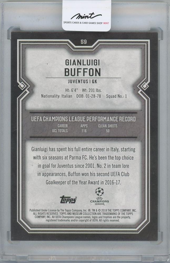 2017-18 TOPPS Museum Collection UEFA Champions League Gold #59 / GIANLUIGI BUFFON(Juventus) 30/50