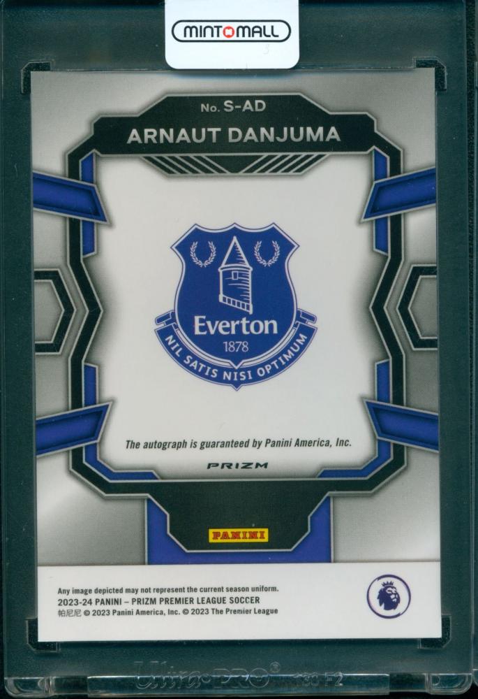2023-24 Panini Prizm Premier League Soccer Arnaut Danjuma Breakaway Silver Autograohs Everton