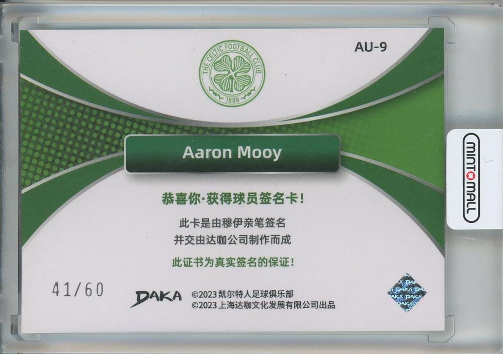 Daka Aaron Mooy Autograph #AU9 41/60 Celtic FC