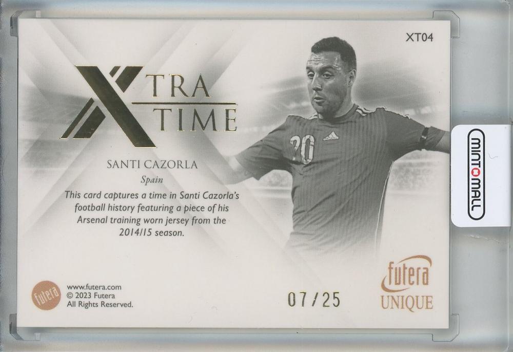 2023-24 Futera Unique World Football Santi Cazorla Xtra Time Relics #XT0407/25 Spain