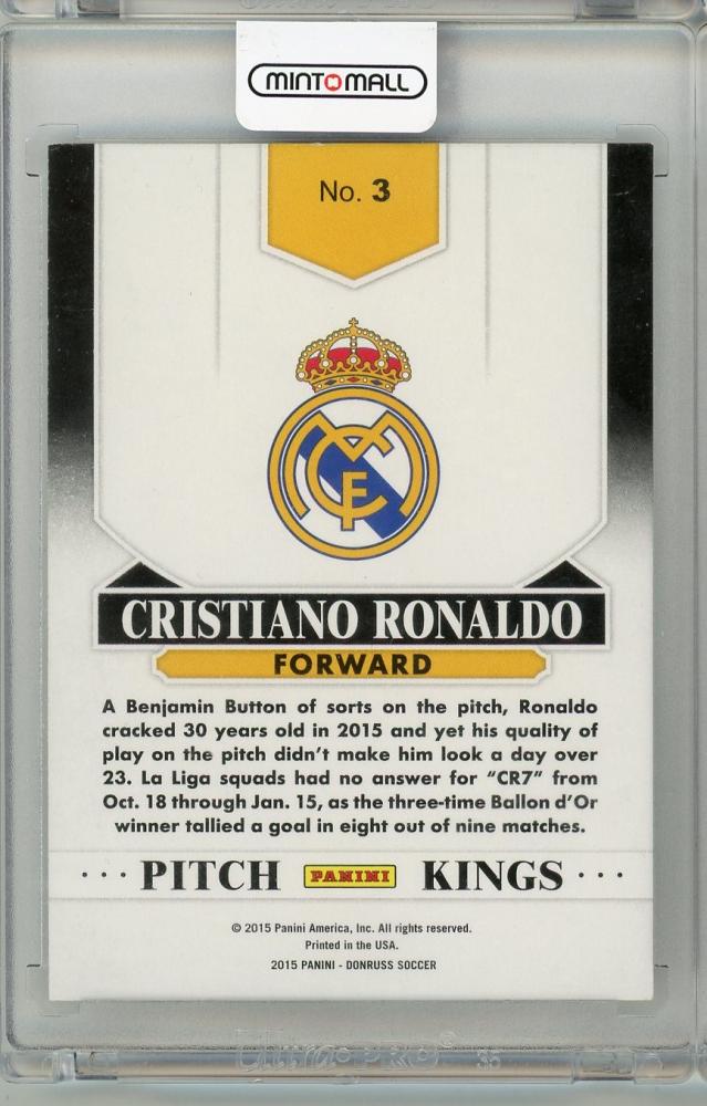 2015 PANINI DONRUSS Cristiano Ronaldo #3 PITCH KINGS Real Madrid