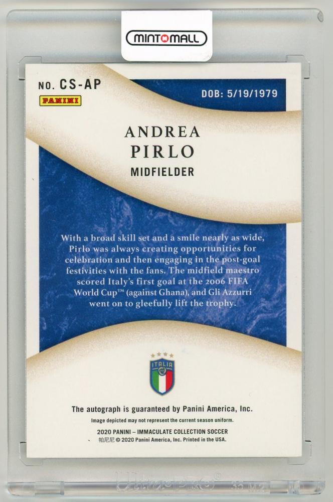 2020 Panini Immaculate Collection Andrea Pirlo Celebration Signatures10/25 Italy