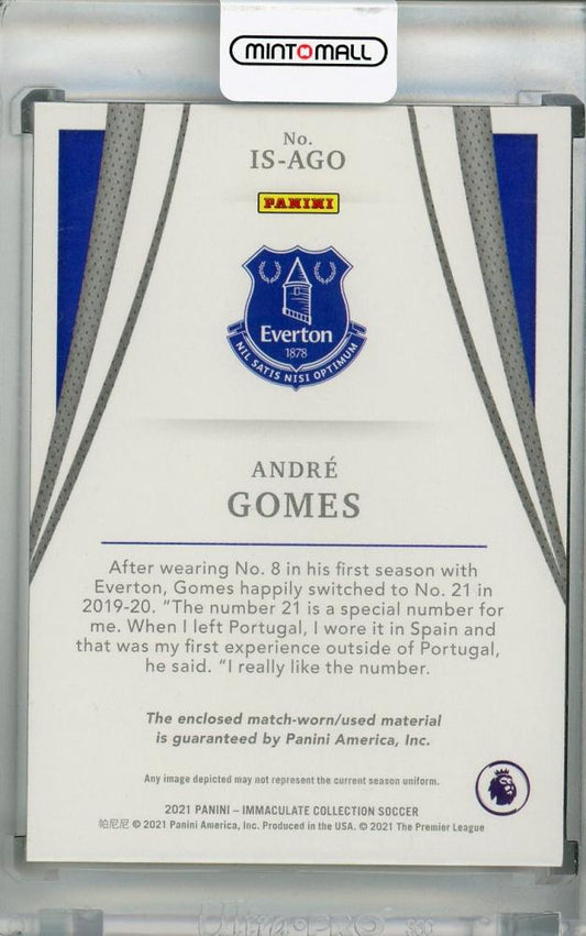 2021 Panini Immaculate Collection Everton Andre Gomes trading card numbered 55 out of 99
