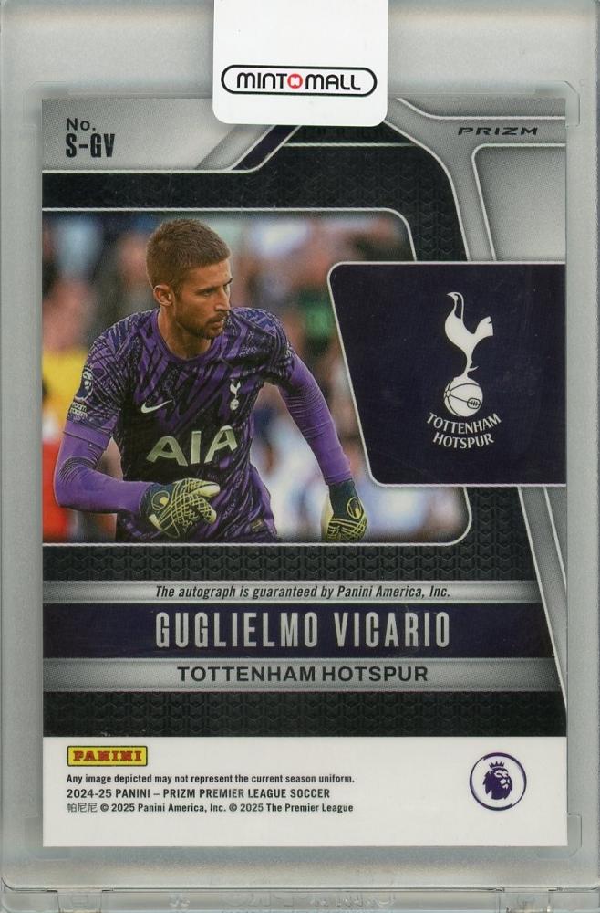 2024-25 PANINI PRIZM PREMIER LEAGUE Guglielmo Vicario Auto #S-GV Tottenham Hotspur