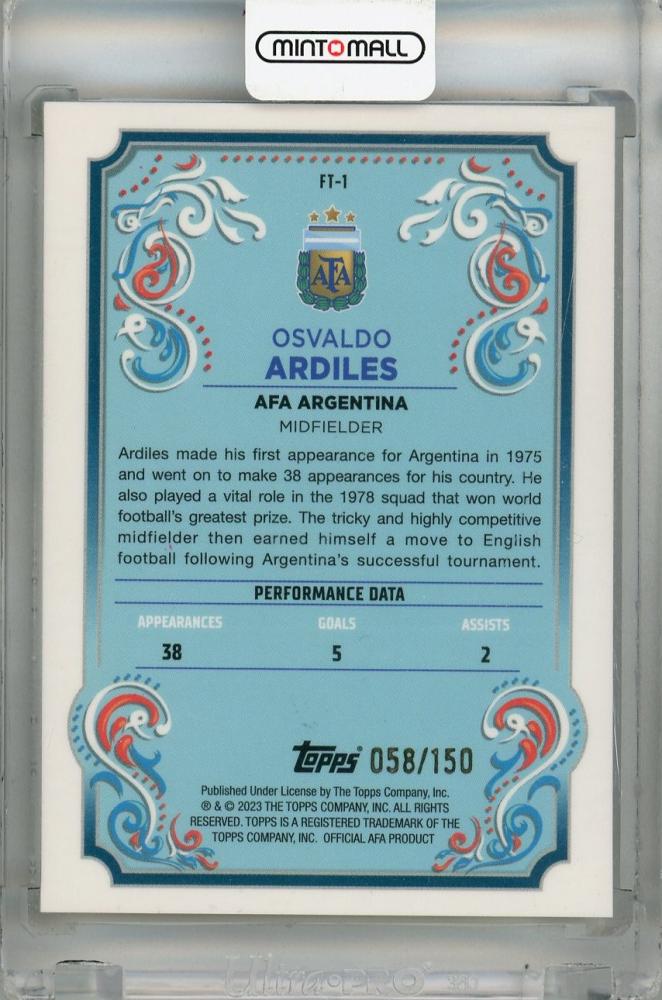 2023 Topps Argentina Fileteado Osvaldo Ardiles Fileteado Yellow #FT-1 058/150