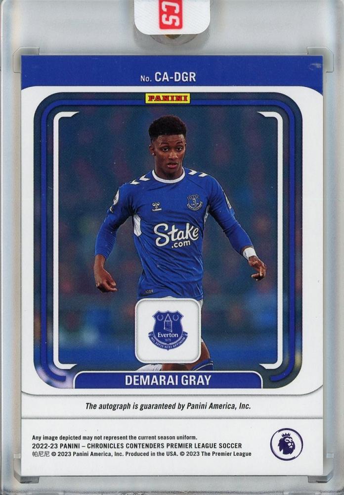 2022-23 Panini Chronicles English Premier League Demarai Gray Contenders Autographs #10053/250 Everton