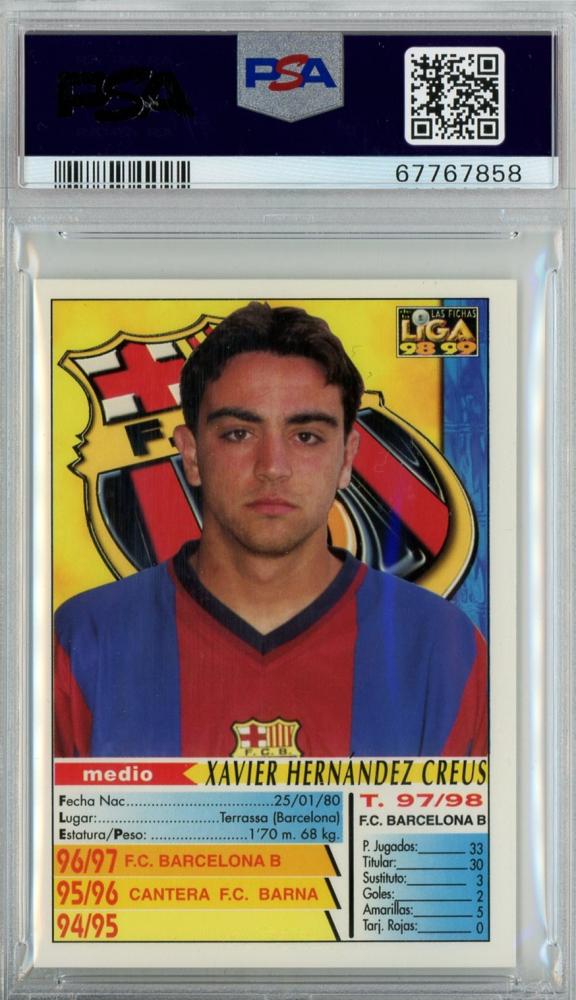 1998-99 MUNDICROMO Las Fichas De La Liga Xavier Hernandez /#16PSA8 FC Barcelona