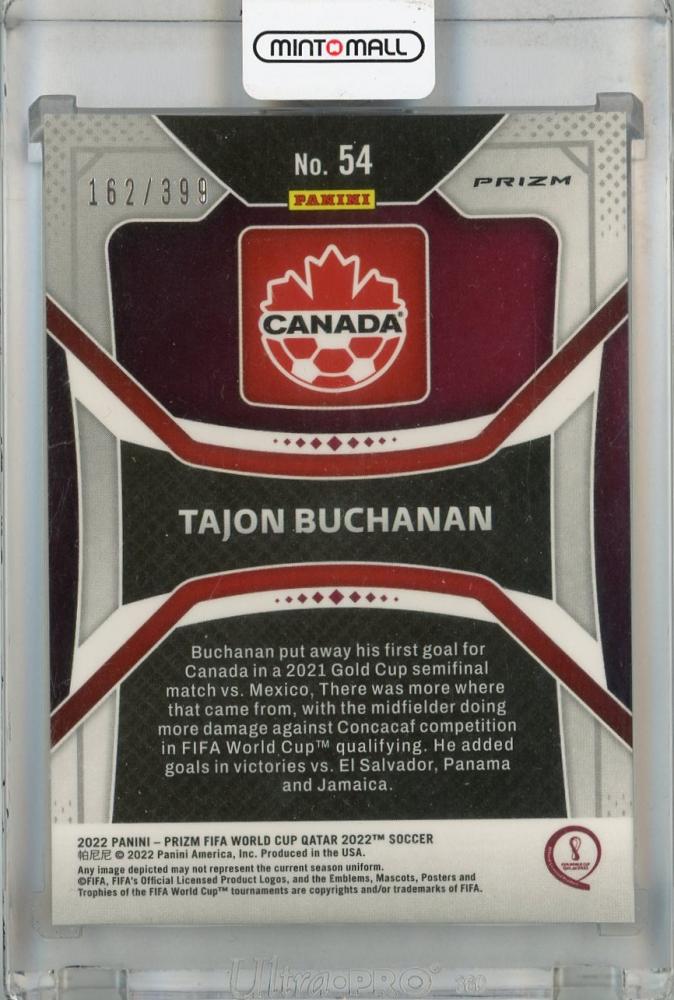 2022 Panini Prizm FIFA World Cup Qatar Canada Tajon Buchanan Red #54 (Parallel Version) RC(ROOKIE YEAR!) 162/399
