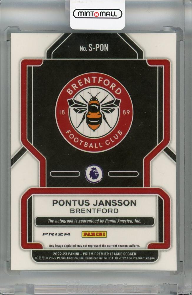 2022-23 Panini Prizm Premier League Brentford Pontus Jansson Autographs Silver Base Choice #31*parallel version*
