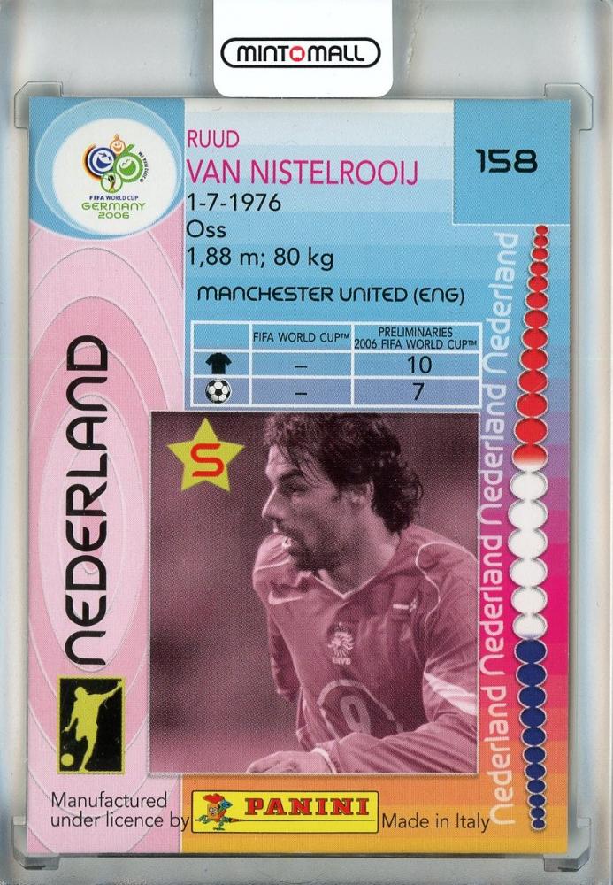 2006 Panini World Cup Germany Ruud Van Nistelrooij #158 Nederland