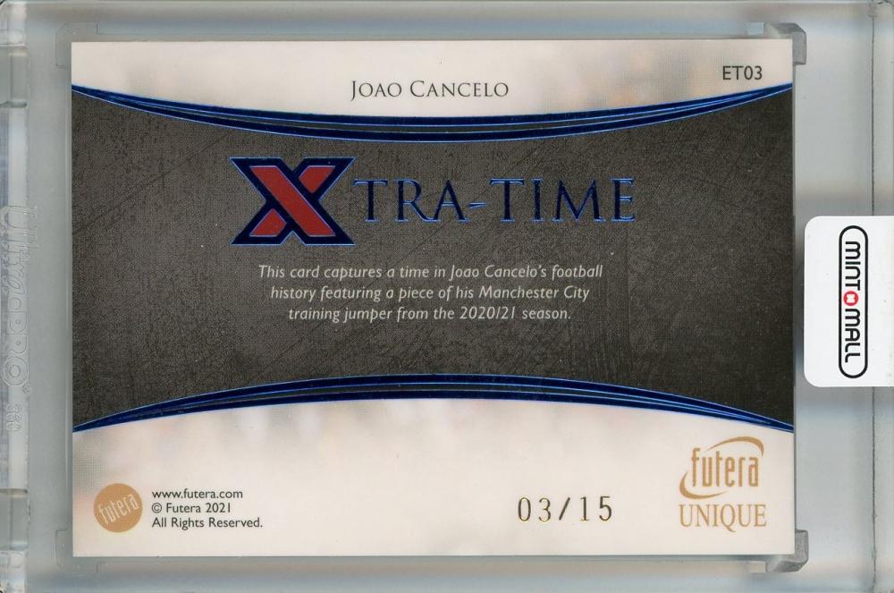 2021-22 Futera Unique World Football Joao Cancelo Xtra Time Relics #ET0303/15 Portugal