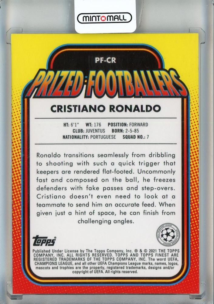 2020-21 Finest UEFA Champions League Cristiano Ronaldo Prized Footballers #PFCR Juventos
