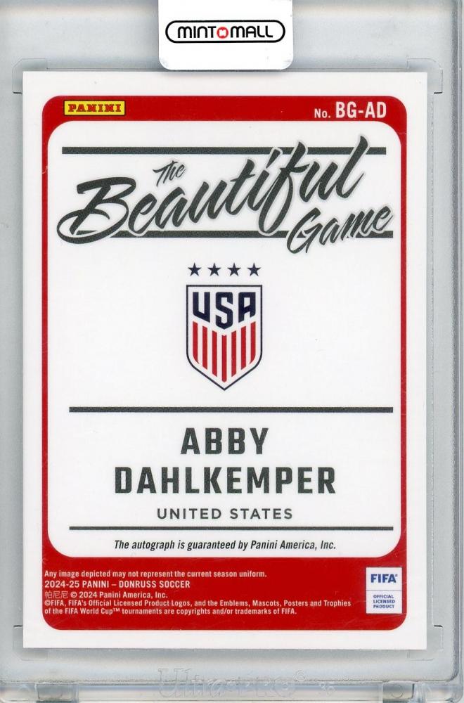 2024-25 PANINI DONRUSS Abby Dahlkemper AUTO USA