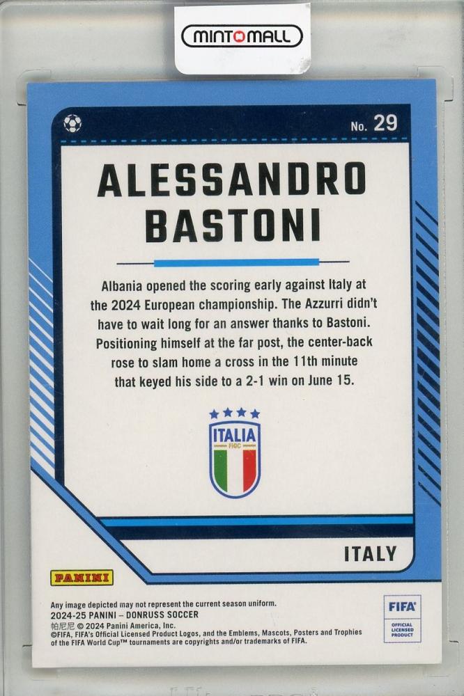 2024-25 PANINI DONRUSS Alessandro Bastoni 02/10 Italy