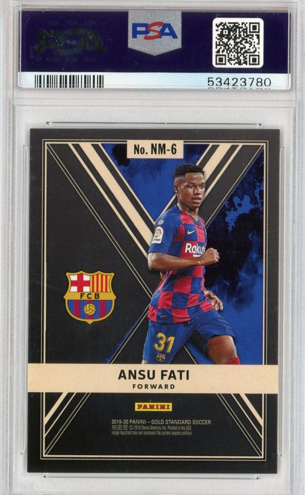 2019-20 Panini Gold Standard FC Barcelona Ansu Fati trading card PSA 9 serial 122 of 149