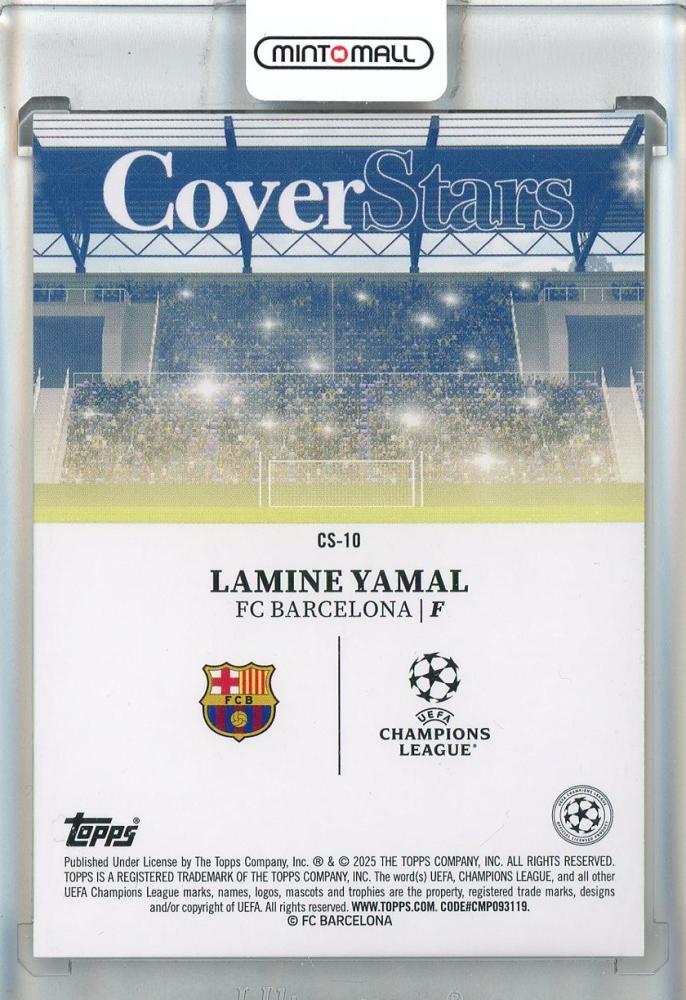 2024-25 Topps UEFA Club Competitions Lamine Yamal Cover Stars #CS10 FC Barcelona