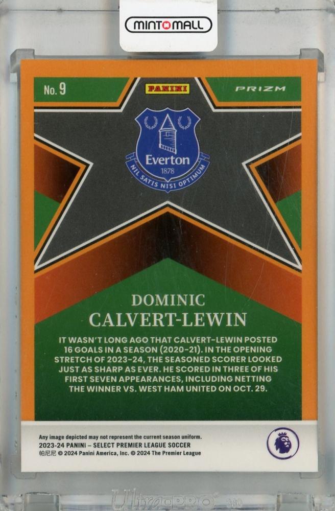 2023-24 Panini Select Premier League Dominic Calvert-Lewin Select Stars Peacock #9 ※Initial Damage Everton