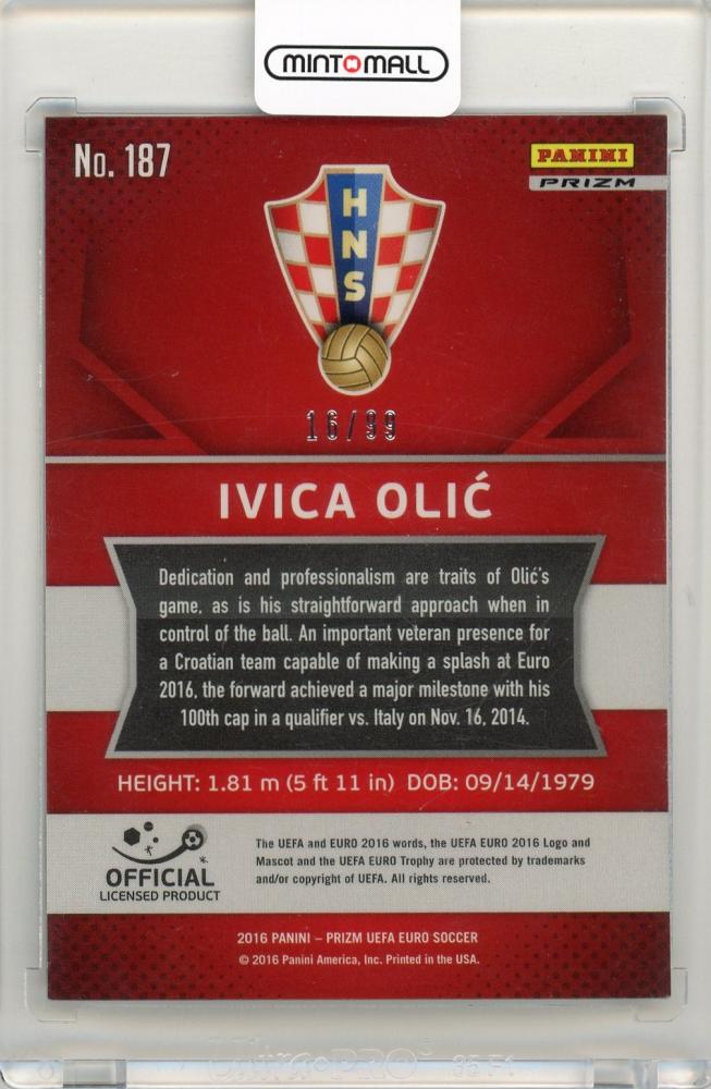 2016 Panini Prizm UEFA Euro Soccer Ivica Olic Purple Prizms16/99 Croatia