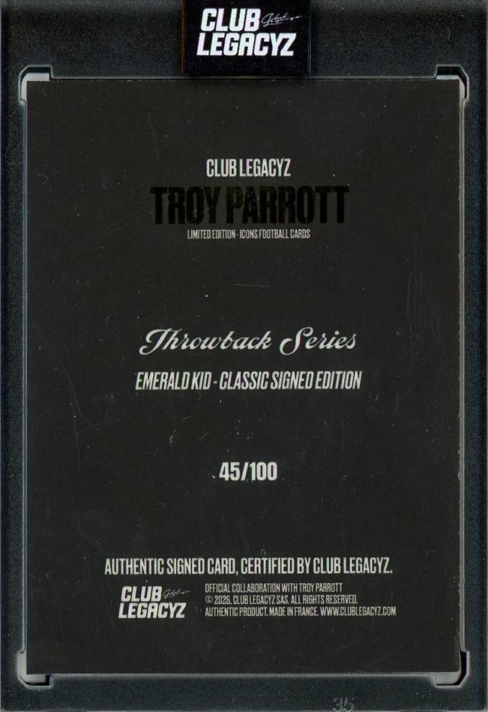 2026 CLUB LEGACYZ ICONS Troy Parrott Throwback Series auto45/100 Ireland