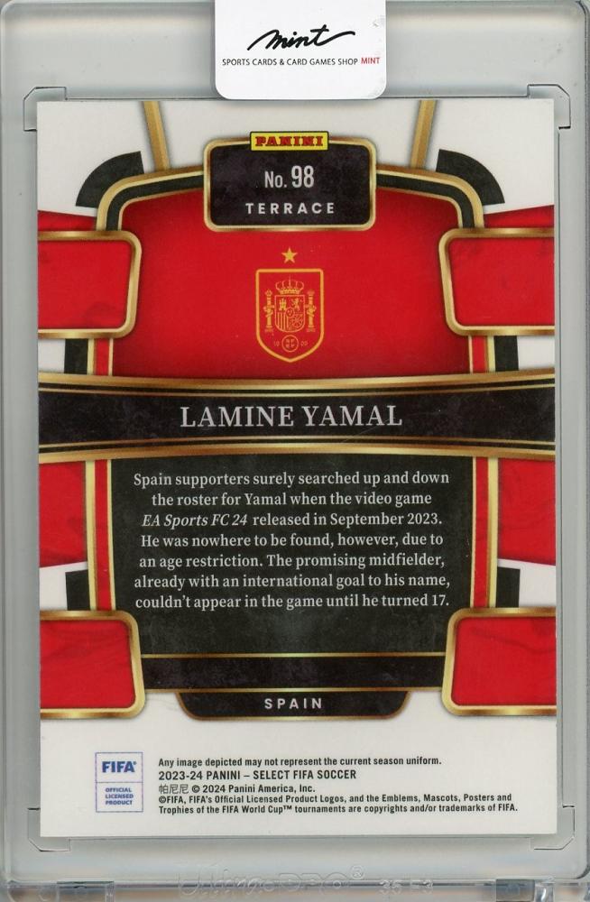 2023-24 PANINI SELECT FIFA Lamine Yamal #98 Spain