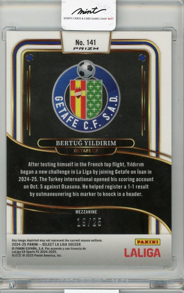 2024-25 PANINI SELECT LA LIGA Bertug Yildirim #14119/25 Getafe CF