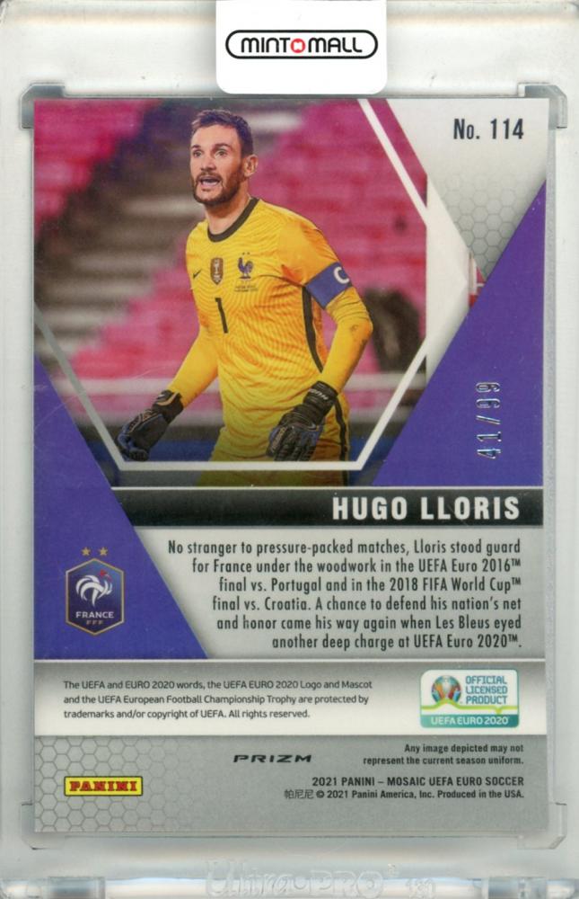 2021 Panini Mosaic Uefa Euro Soccer Hugo Lloris #114 Base Blue Circles Parallel41/99 France