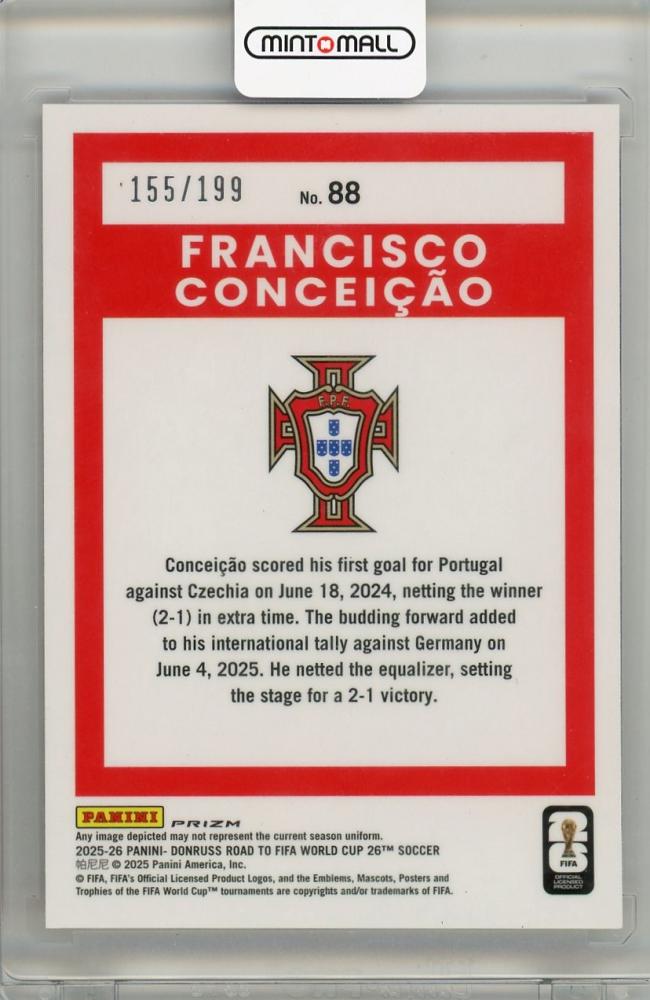 2025-26 PANINI DONRUSS ROAD TO FIFA WORLD CUP Francisco Conceicao #88155/199 Portugal