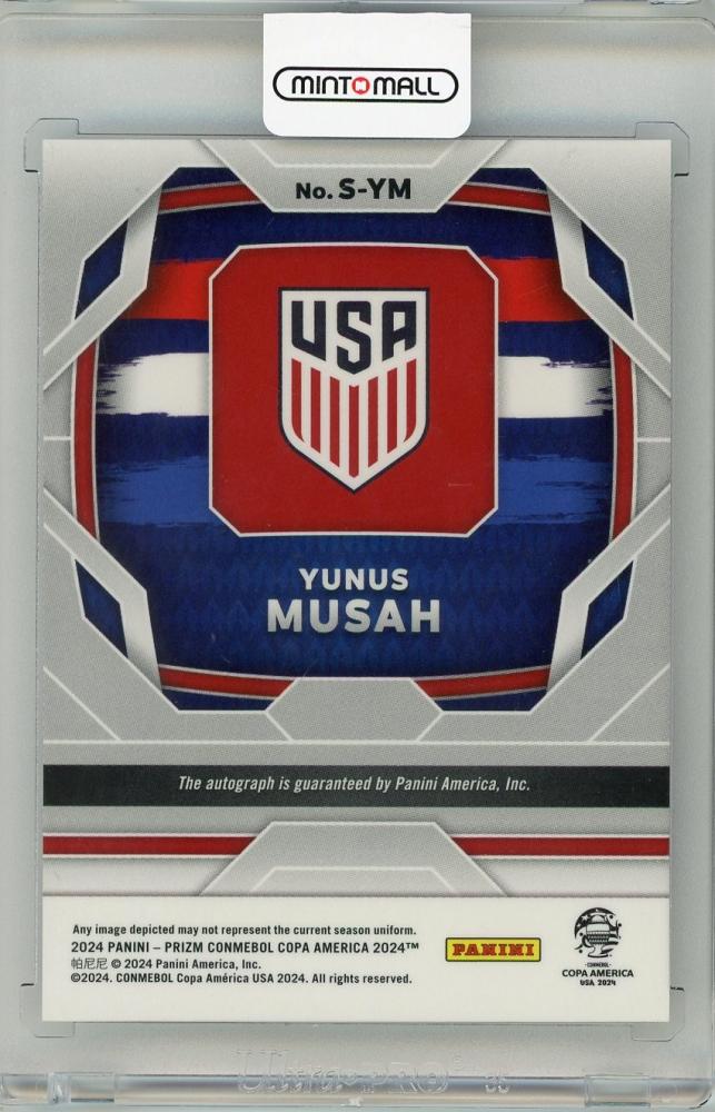 2024 PANINI Prizm Copa America Yunus Musah Signatures #14 United States