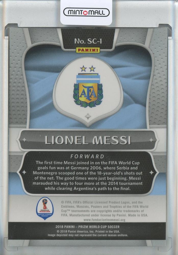 2018 Panini Prizm World Cup Lionel Messi Scorers Club #1 Argentina