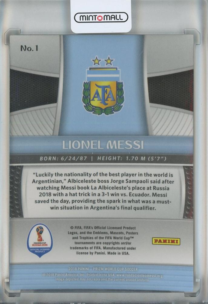 2018 Panini Prizm World Cup Lionel Messi #1 Argentina